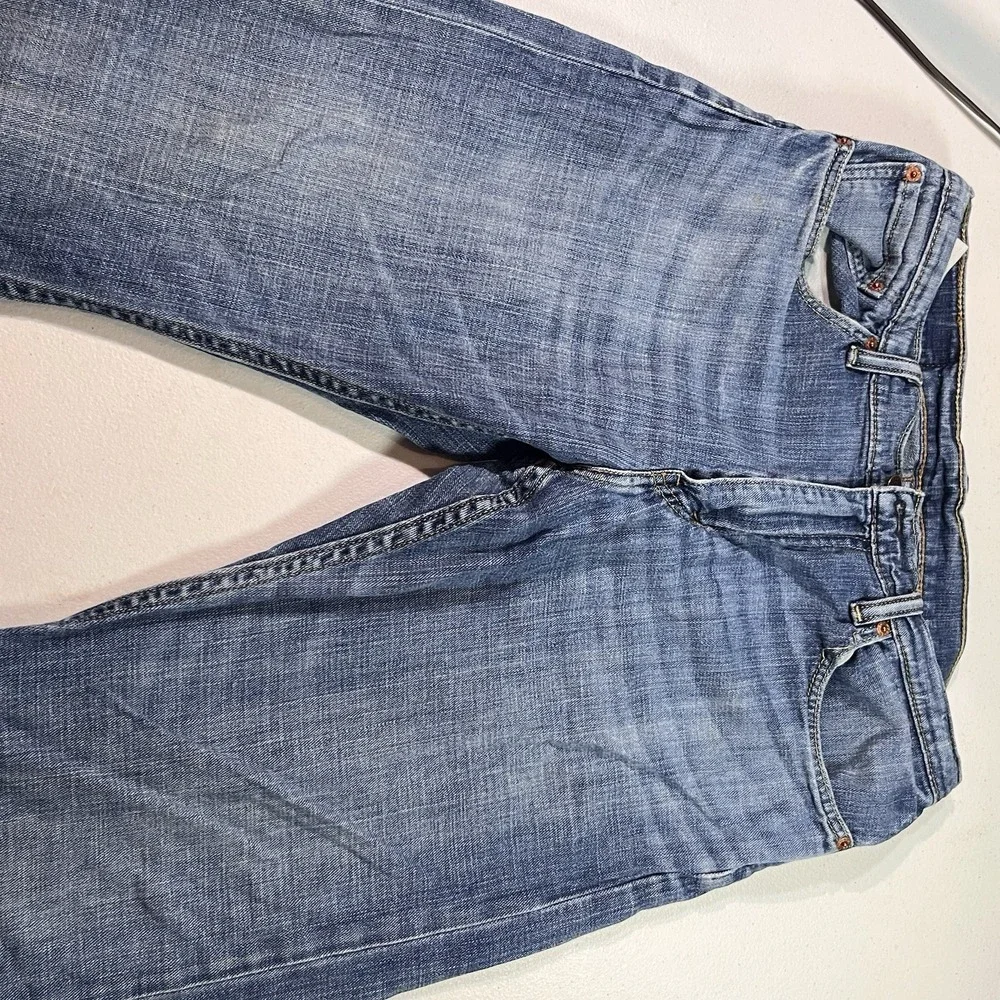Levis 505 Jeans Mens 32x32 Blue Straight Leg Medium Wash Denim Pants EUC - Picture 4 of 9